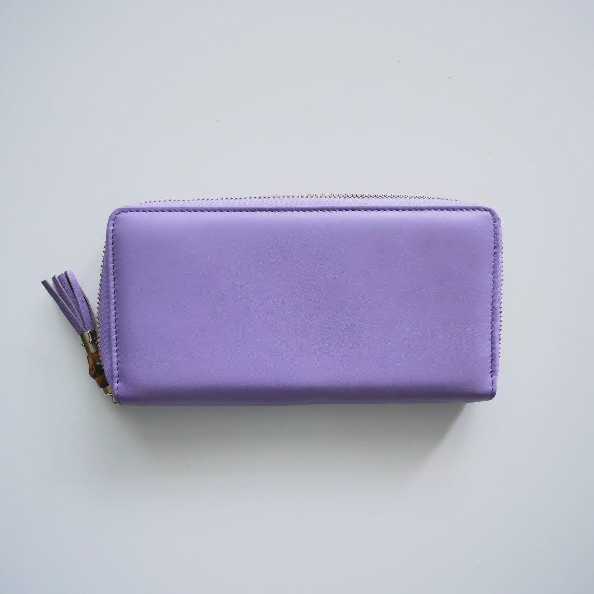 Gucci Leather Bamboo Zippy Wallet