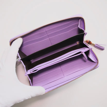 Gucci Leather Bamboo Zippy Wallet