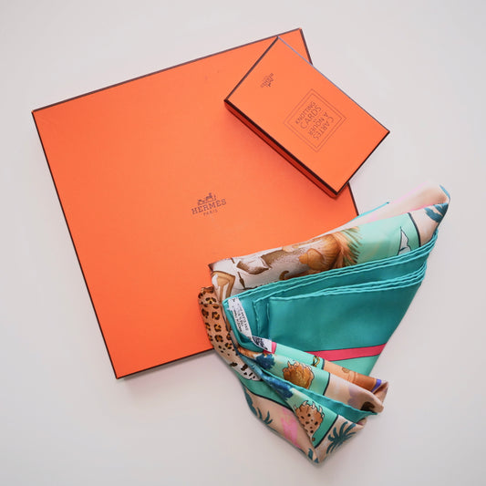 Hermes 100% Silk Chasses Exotique Carre 90 Scarf
