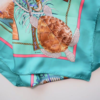 Hermes 100% Silk Chasses Exotique Carre 90 Scarf