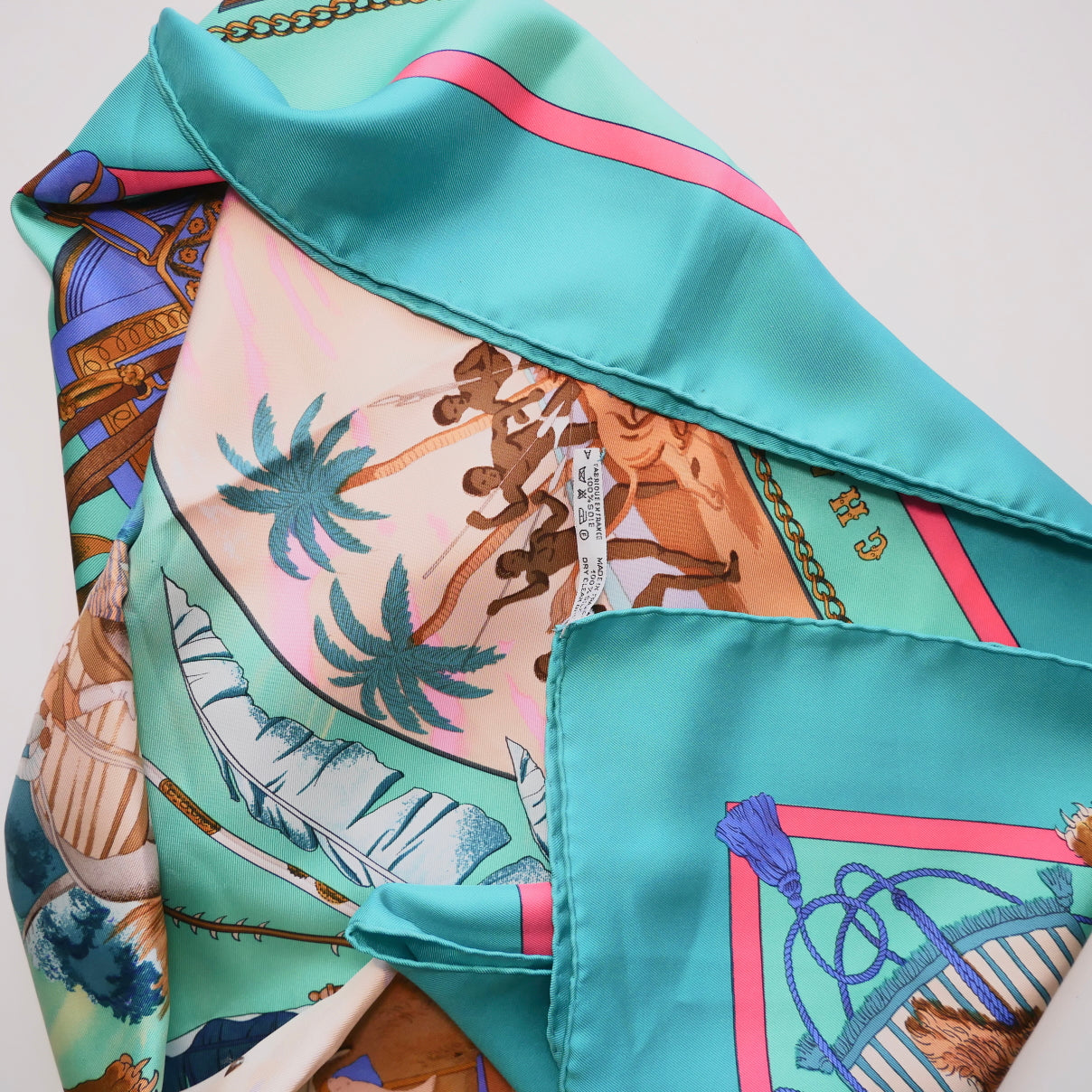 Hermes 100% Silk Chasses Exotique Carre 90 Scarf