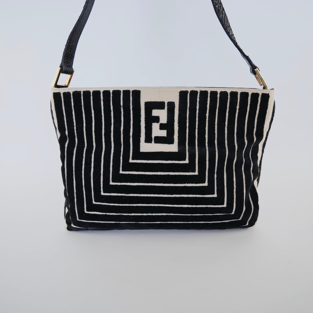 Fendi Vintage Textured Shoulder Bag
