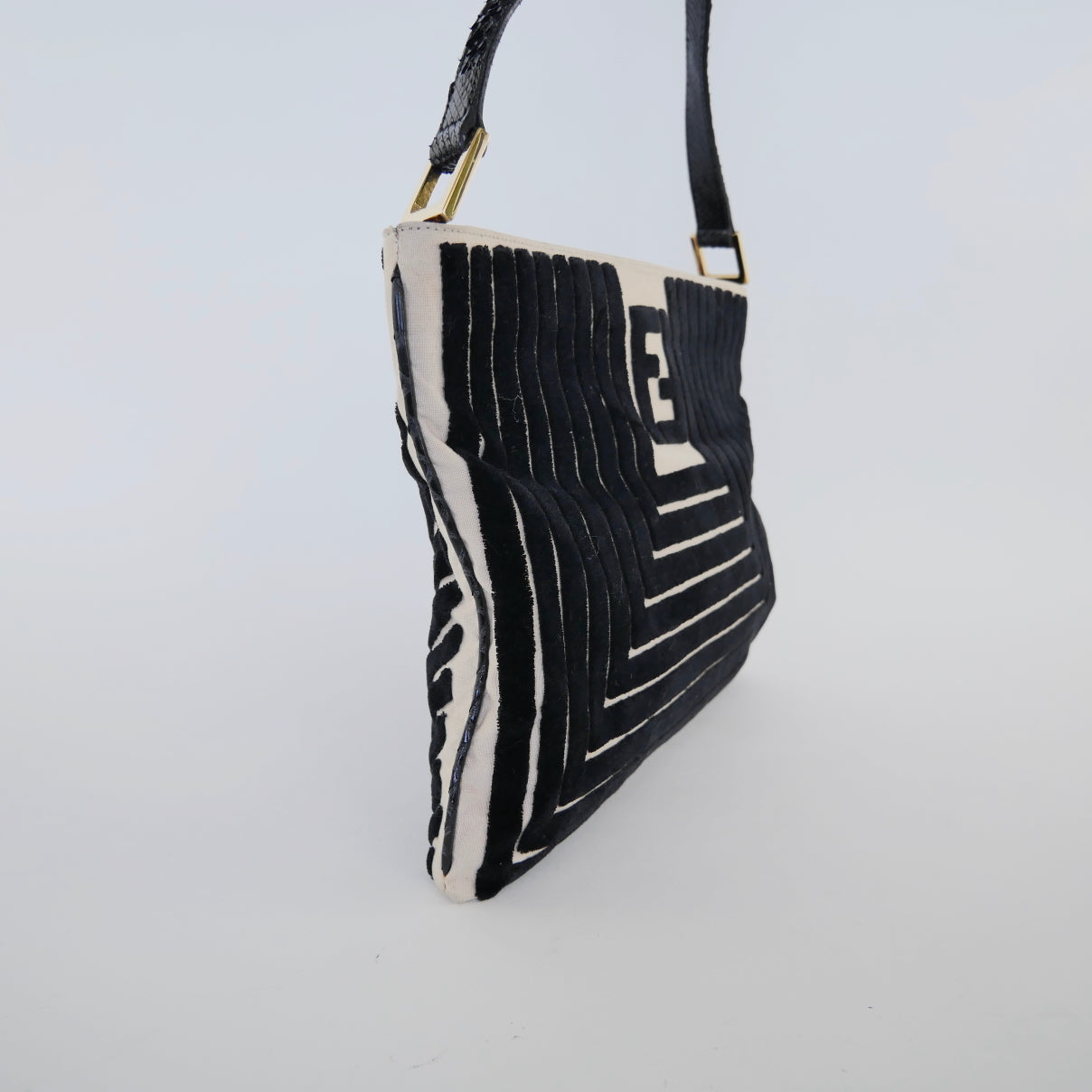 Fendi Vintage Textured Shoulder Bag