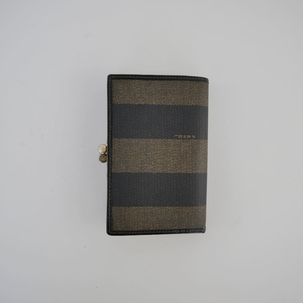 Fendi Vintage Pequin Kisslock Wallet