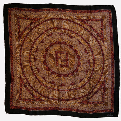 Fendi Vintage 100% Silk Scarf