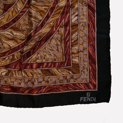 Fendi Vintage 100% Silk Scarf