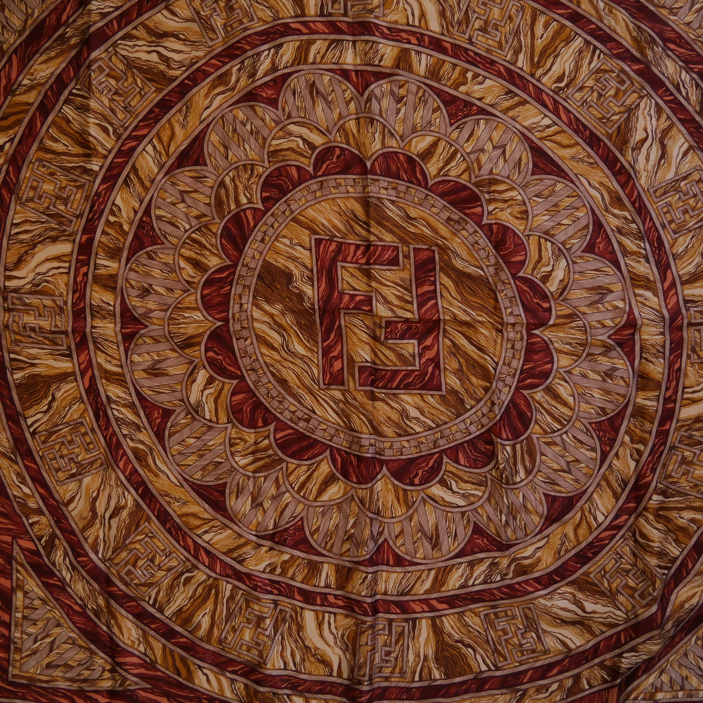 Fendi Vintage 100% Silk Scarf