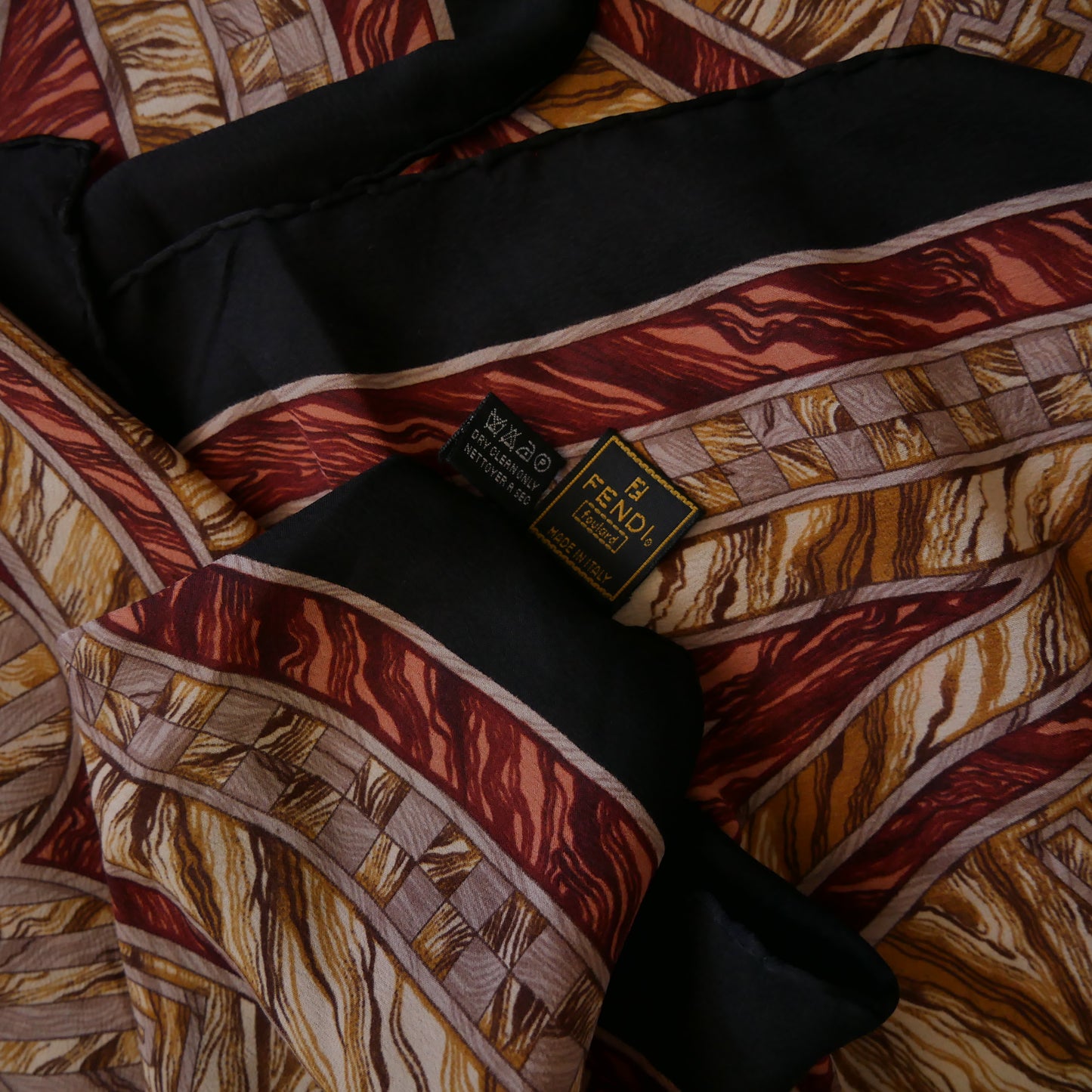 Fendi Vintage 100% Silk Scarf
