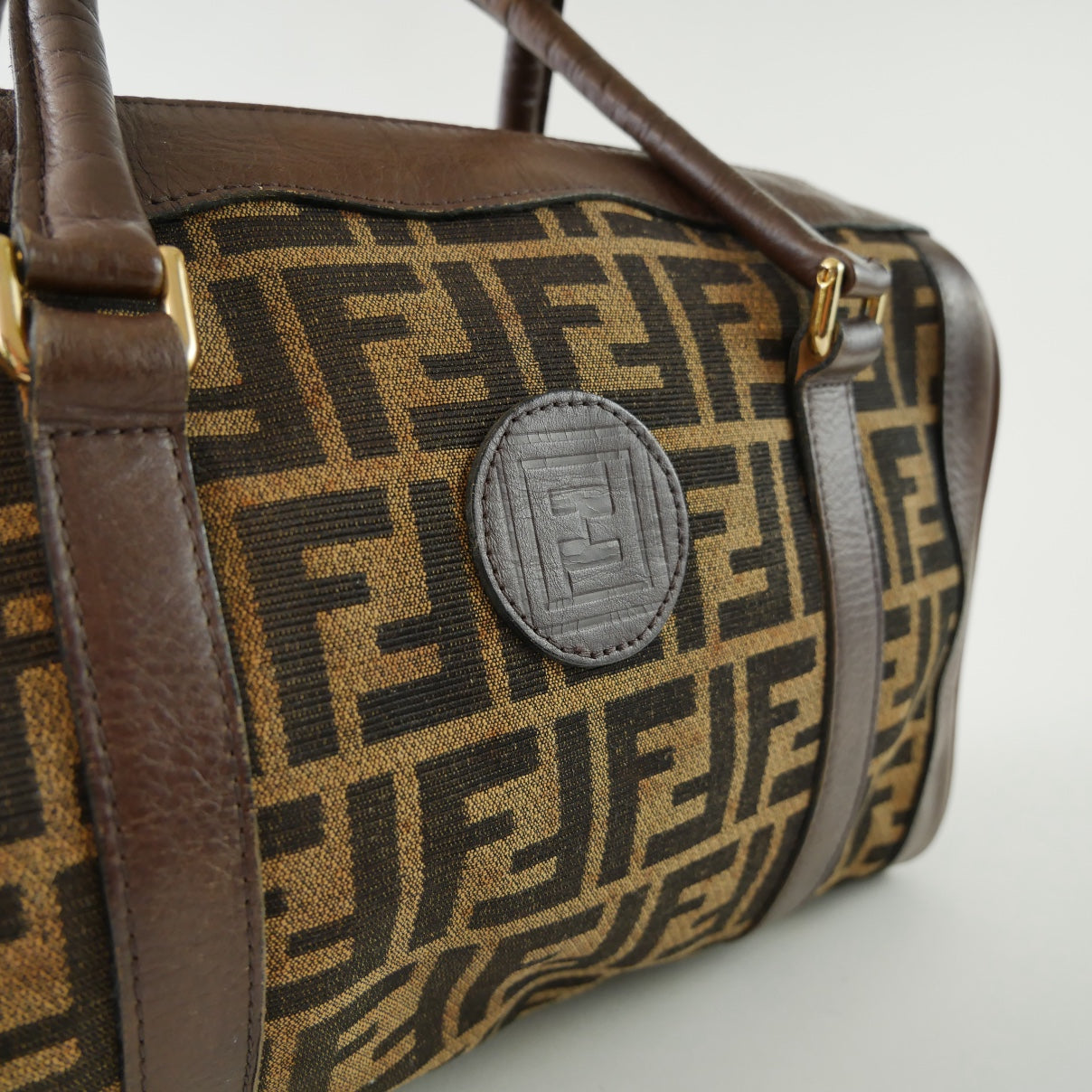 Fendi Zucca Vintage Boston Bag