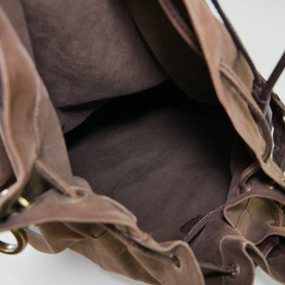 Gucci Canvas & Leather Bucket Bag