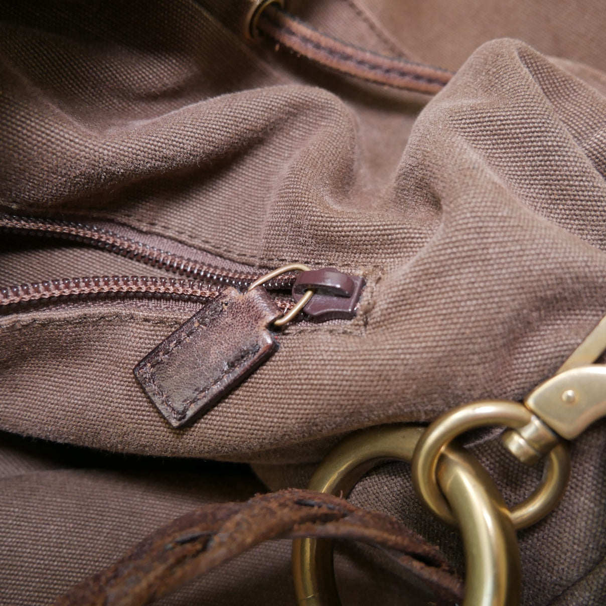 Gucci Canvas & Leather Bucket Bag