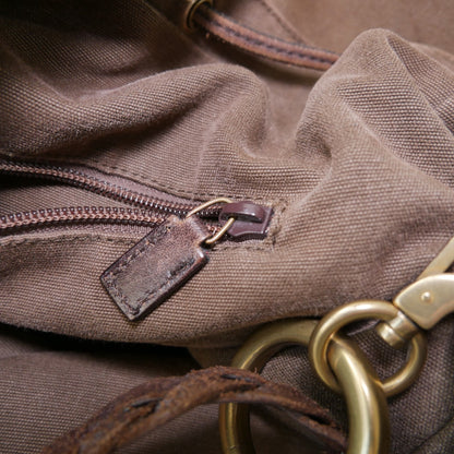 Gucci Canvas & Leather Bucket Bag