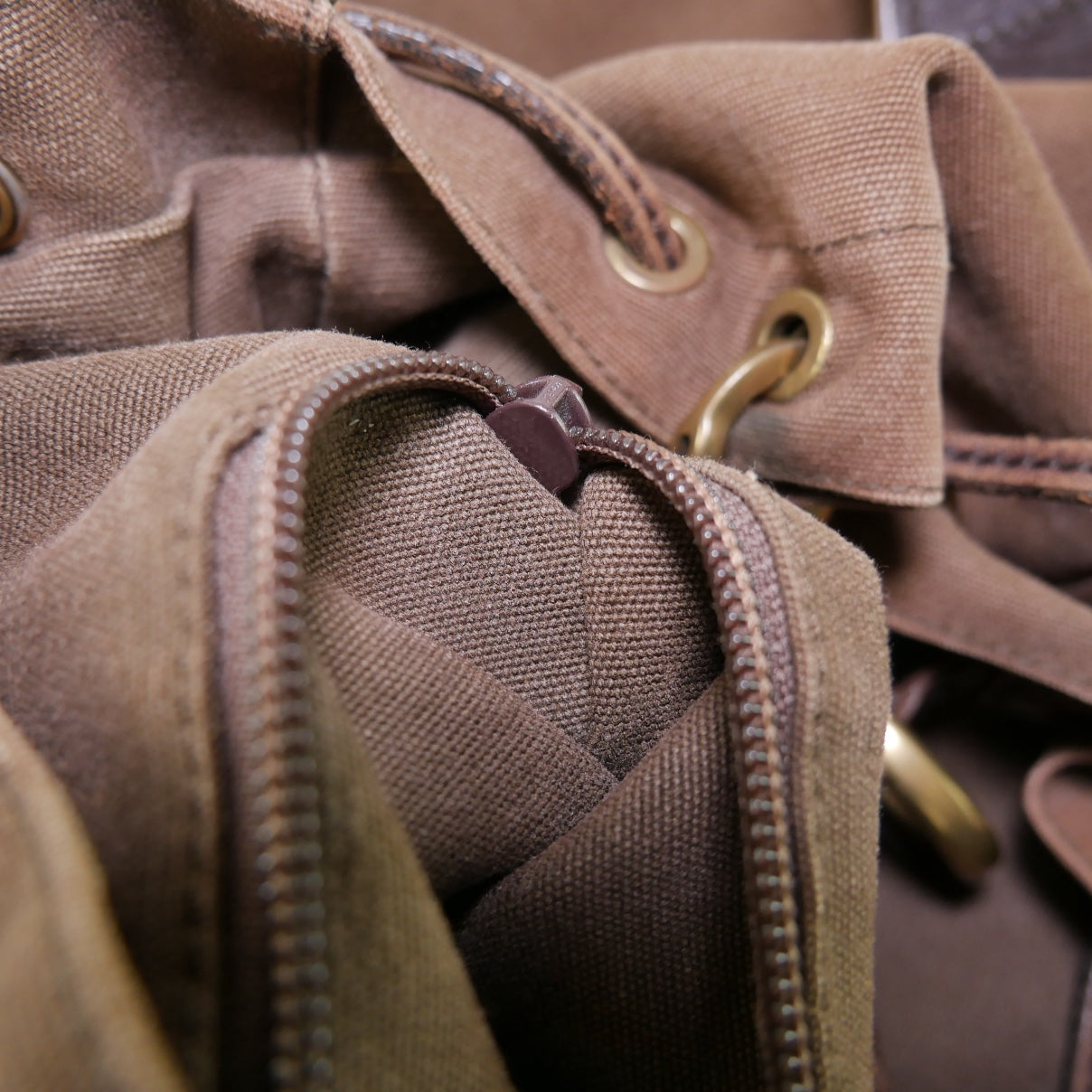Gucci Canvas & Leather Bucket Bag
