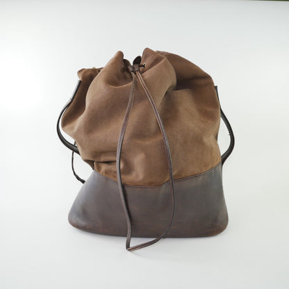 Gucci Canvas & Leather Bucket Bag