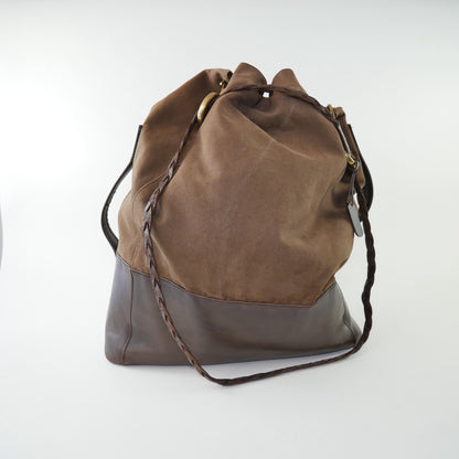 Gucci Canvas & Leather Bucket Bag