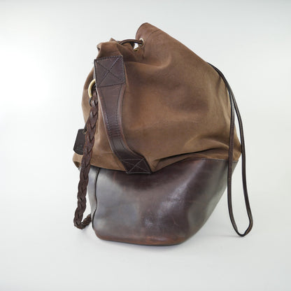 Gucci Canvas & Leather Bucket Bag