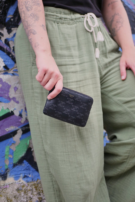 Celine Leather Zippy Card Holder