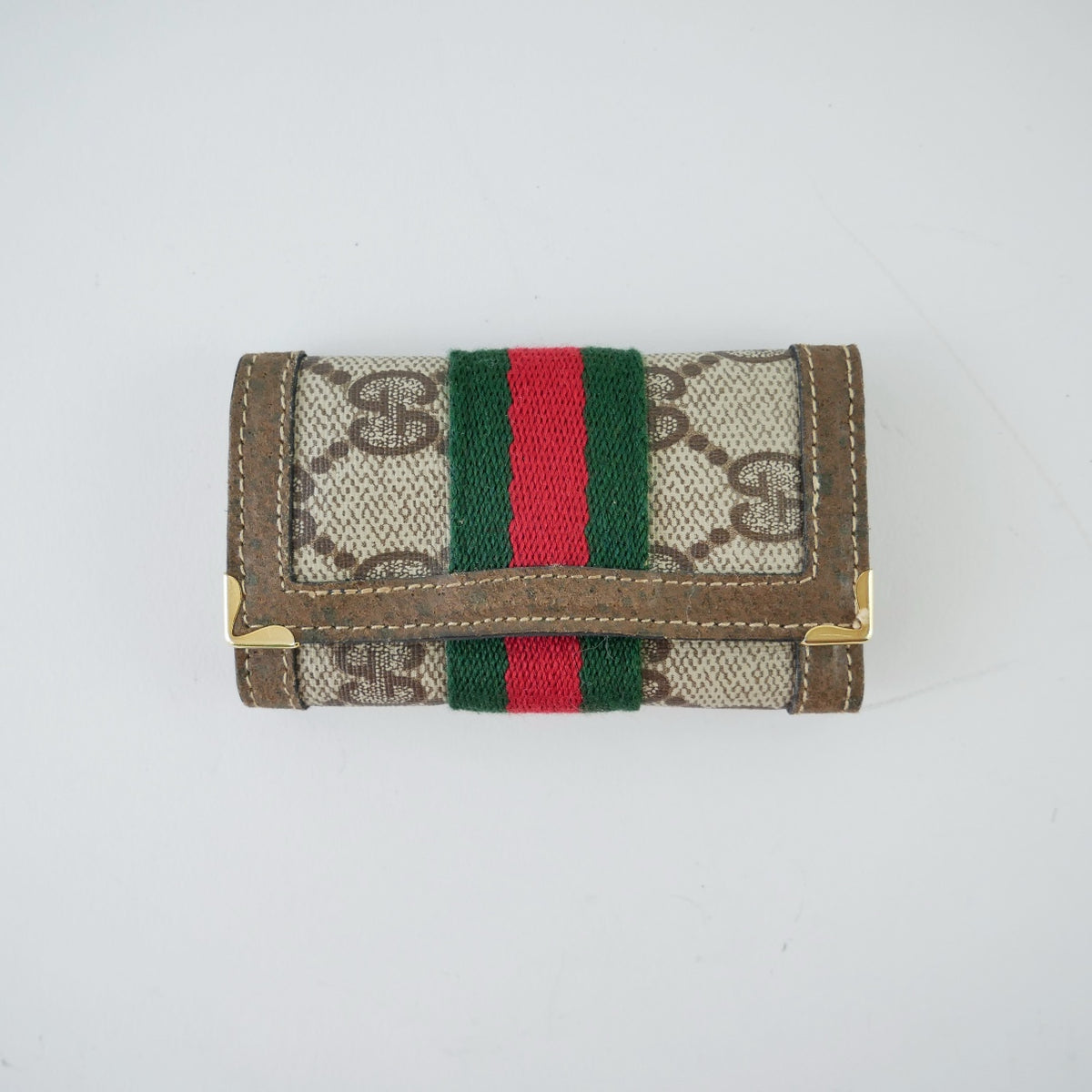 Gucci Vintage Supreme Canvas Sherry Web 6 Keyring