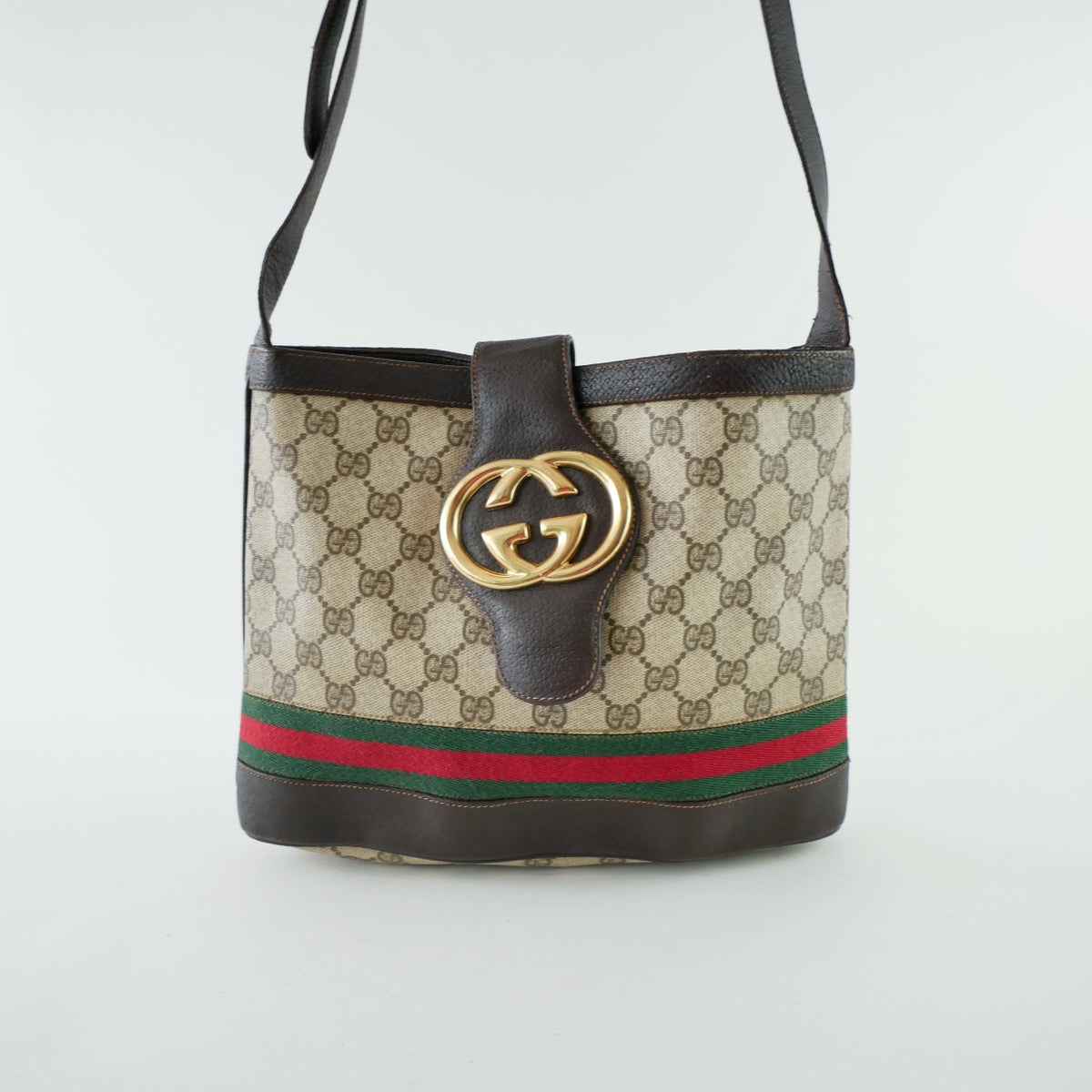 Gucci Vintage Sherry Web Shoulder Bag