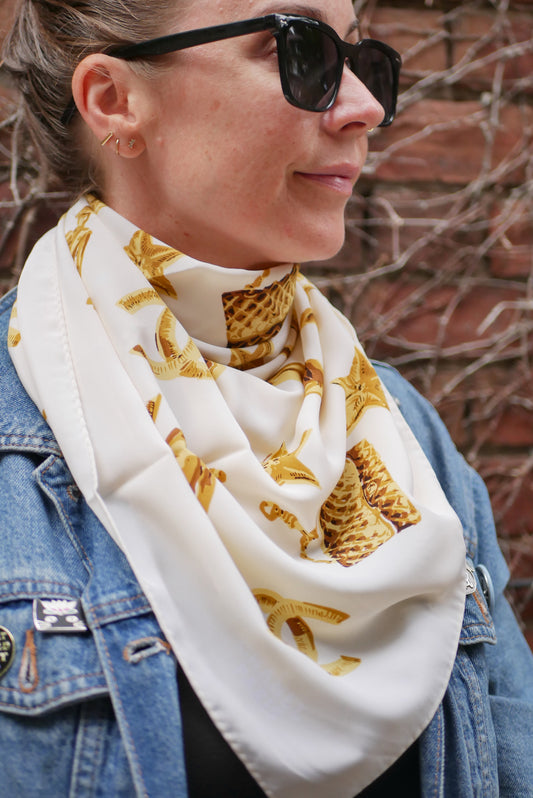 Chanel Vintage Silk Scarf