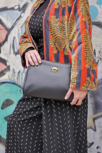 Celine Vintage Textured Leather Clutch