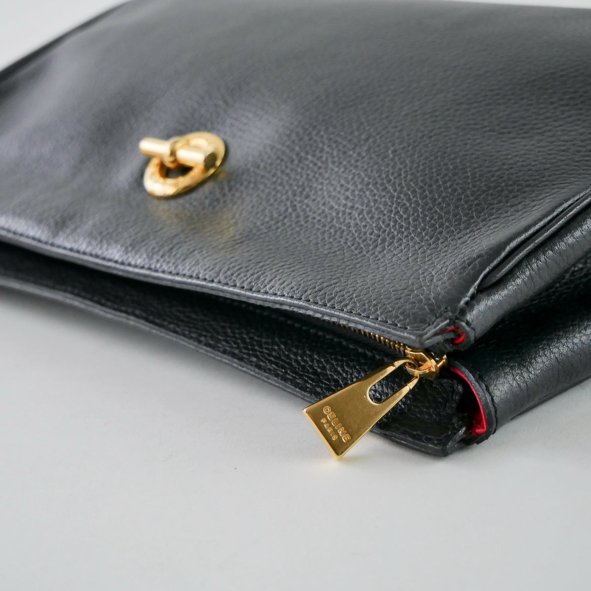 Celine Vintage Textured Leather Clutch