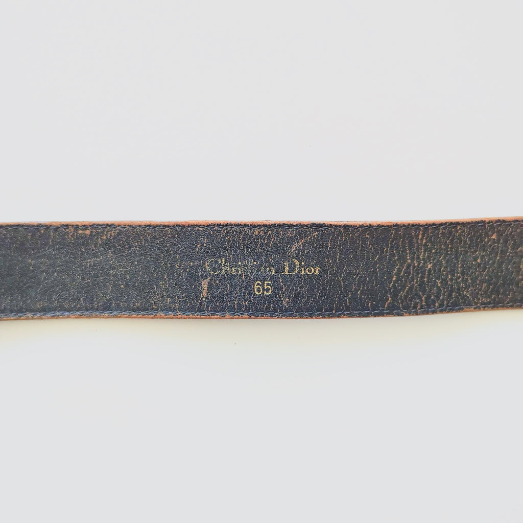Dior Vintage Textured Leather Belt
