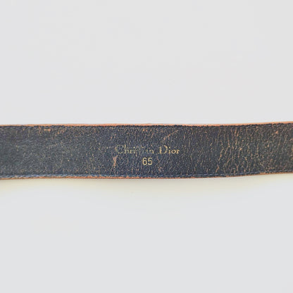 Dior Vintage Textured Leather Belt