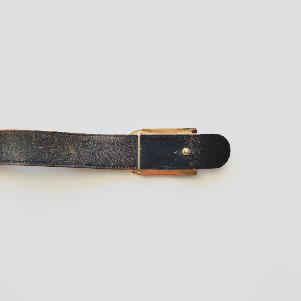 Dior Vintage Textured Leather Belt
